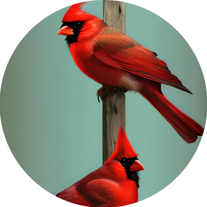 Cardinal On Branch Wreath Sign (Choose Size)