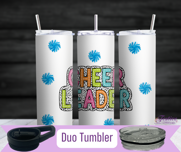 Cheer Leader Pom Poms Duo Tumbler | 20 oz Insulated Metal Tumbler