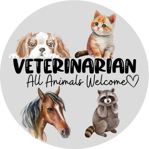 Veterinarian Horse Wreath Sign (Choose Size) V2