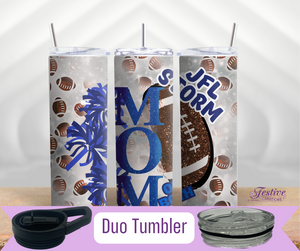 Cheer and Football Mom Of Both  Duo Tumbler | 20 oz Insulated Metal Tumbler