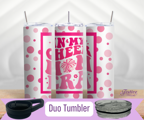 Cheer Mom Era Duo Tumbler | 20 oz Insulated Metal Tumbler