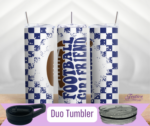 Football Girlfriend Duo Tumbler | 20 oz Insulated Metal Tumbler