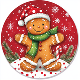 Jolly Gingerbread Man Wreath Sign