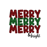 T-Shirt Transfer Merry and Bright