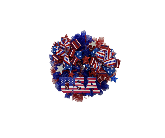 USA Patriotic Wreath Flag Sign