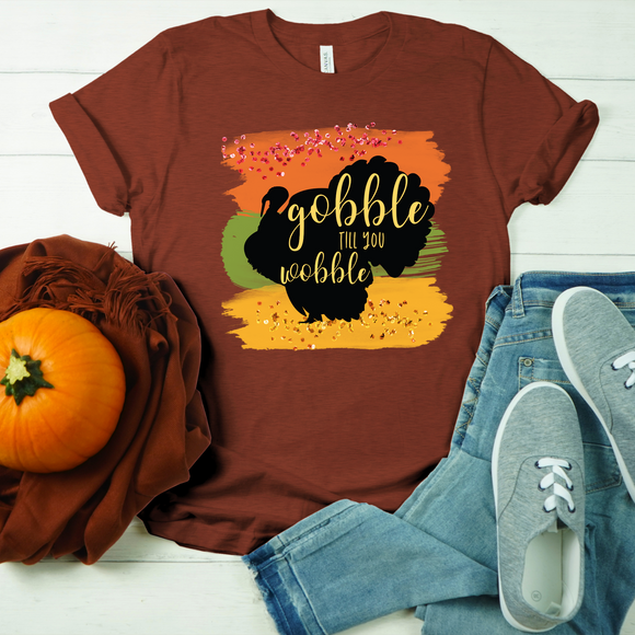 T-Shirt Transfer Gobble Till You Wobble
