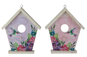 8"H x 1"W Hummingbird Birdhouse Decor (Choose Color)