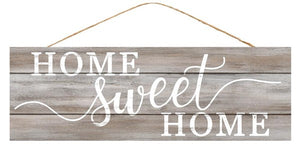 15"L X 5"H Home Sweet Home Grey