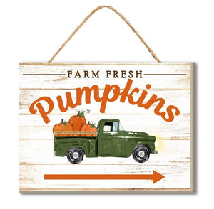 6.5"L X 5"H Farm Fresh Pumpkins/Arrow