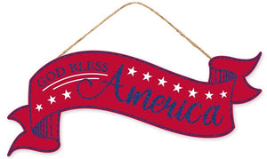 15"L X 6.25"H America Banner Red/Wh/Blue