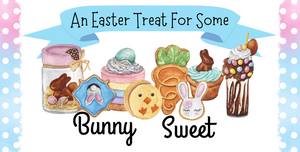 12" x 6" Easter Treat For Some Bunny Sweet Wreath Sign