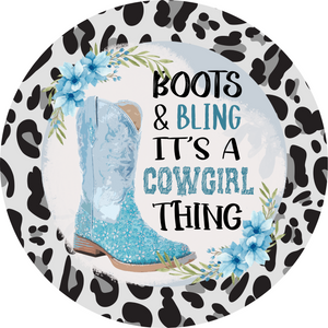 Cowgirl Boots & Bling (Choose size)