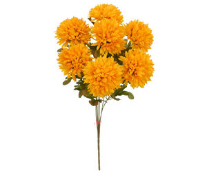 23" Chrysanthemum Bush X 7 Golden Yellow