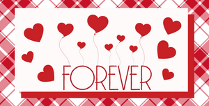 12"x6" Forever Hearts Metal Sign