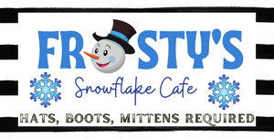 12"x6" Frosty's SnowFlake Cafe Metal Sign