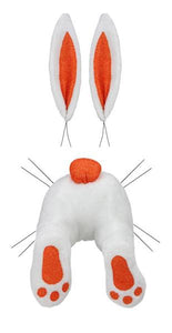 25"Hx12"Lx9"W Bunny Decor Kit White/Orange