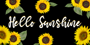 12"x6" Hello Sunshine Sunflower Metal Sign