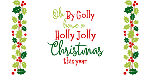12"x6" Holly Jolly Christmas Sign