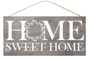 12.5"x6" Home Sweet Home Grey