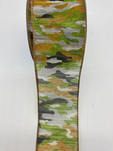 Camouflage Treed Wired Edge Green 2.5"x 10Yd
