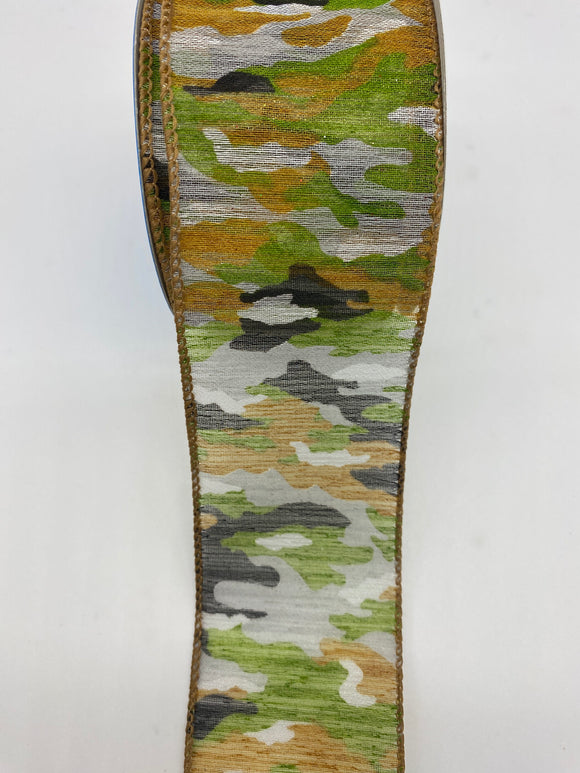 Camouflage Treed Wired Edge Green 2.5