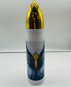 Eagle With American Flag (Less than perfect) 17 OZ On Point Bullet Tumbler