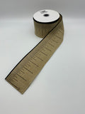 2.5" x 10YD Beige Ruler Wired Ribbon