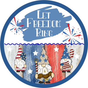 Gnome Patriotic Let Freedom Ring (Choose size)