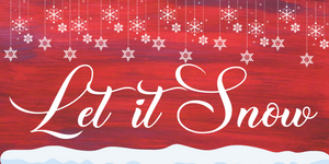 12"x6" Let It Snow (Red) Wreath Sign