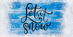 12"x6" Let It Snow (Blue&White) Wreath Sign