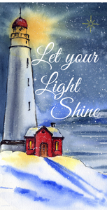 12"x6" Lighthouse Let Your Light Shine  Sign