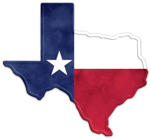 12.5"Lx11.5"H Metal Texas Flag Texas