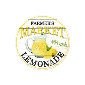 8"Dia Farmer's Market Fresh Lemonade Black/Yellow