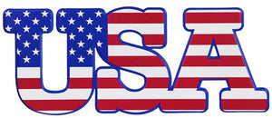 14"Lx5.75"H Metal Usa Standard Flag Sign Red/White/Blue