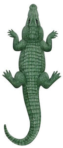 19"Hx8"L Metal Alligator Shape Sign Tt Moss Green/Black