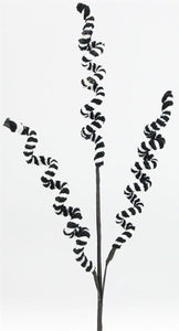 23"L Swirl Branch Spray Black/White