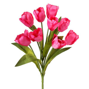 20" Tulip Bush X 9 Hot Pink