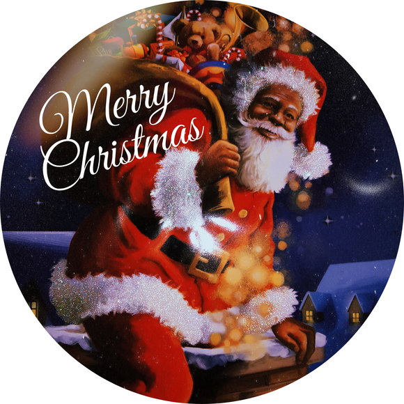 Merry Christmas Santa With Toy Sack Sign (Choose Size)