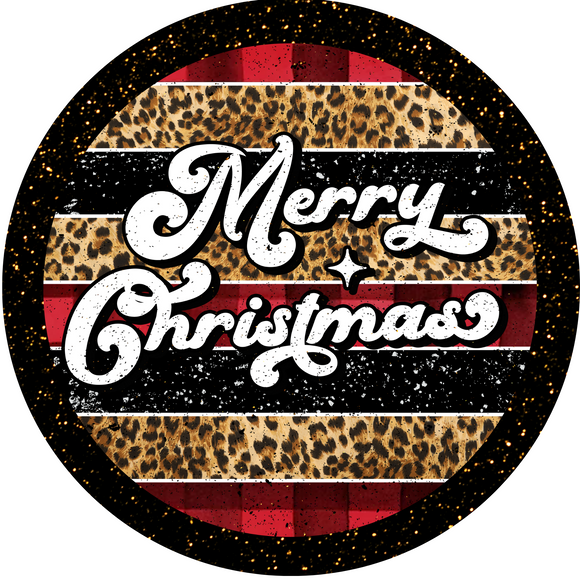 Merry Christmas Leopard   (Choose Size)