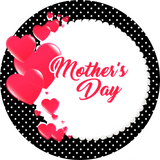 Mothers Day Heart's (Red) Wreath Sign (Choose size)