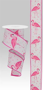 2.5"X10Yd Flamingo On Royal White/Pink/Black