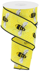 2.5"X10Yd Honey Bee On Royal Yellow/Black Rg0195229