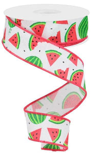1.5"X10Yd Watermelon Slices/Faux Royal White/Red Pink/Grn/Black