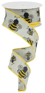 1.5"X10Yd Bumble Bee/Royal Lt Natural/Yellow/Black