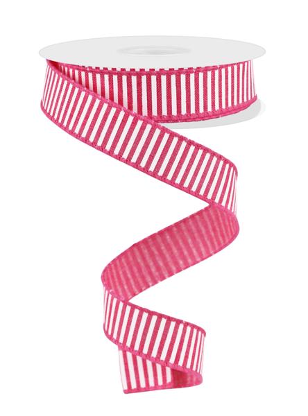 7/8x10yd Horizontal Stripes/Royal Hot Pink/White RG778011