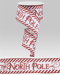 2.5"X10Yd North Pole On Royal White/Red