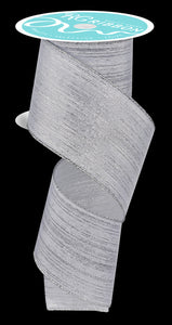 2.5"X10Yd Vertical Metallic Stripe Silver