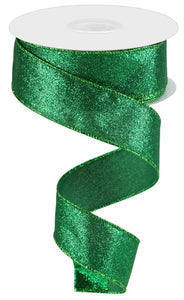 1.5"X10Yd Shimmer Glitter Emerald Gr