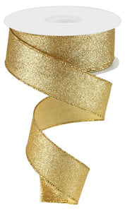 1.5"X10Yd Shimmer Glitter Gold