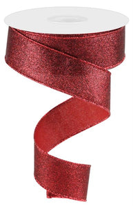 1.5"X10Yd Shimmer Glitter Cranberry